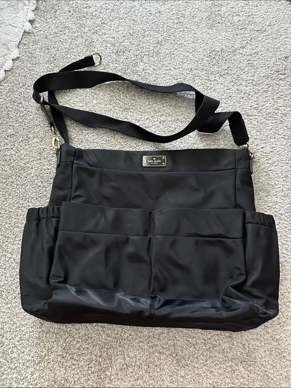 kate spade Black Nylon Crossbody Organizer Tote
